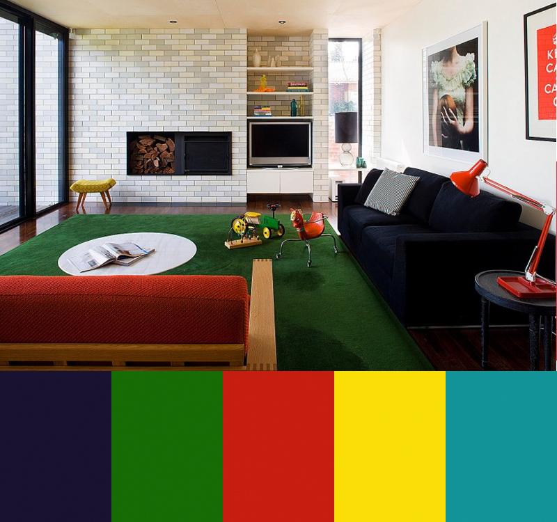 barevné kombinace v interiéru